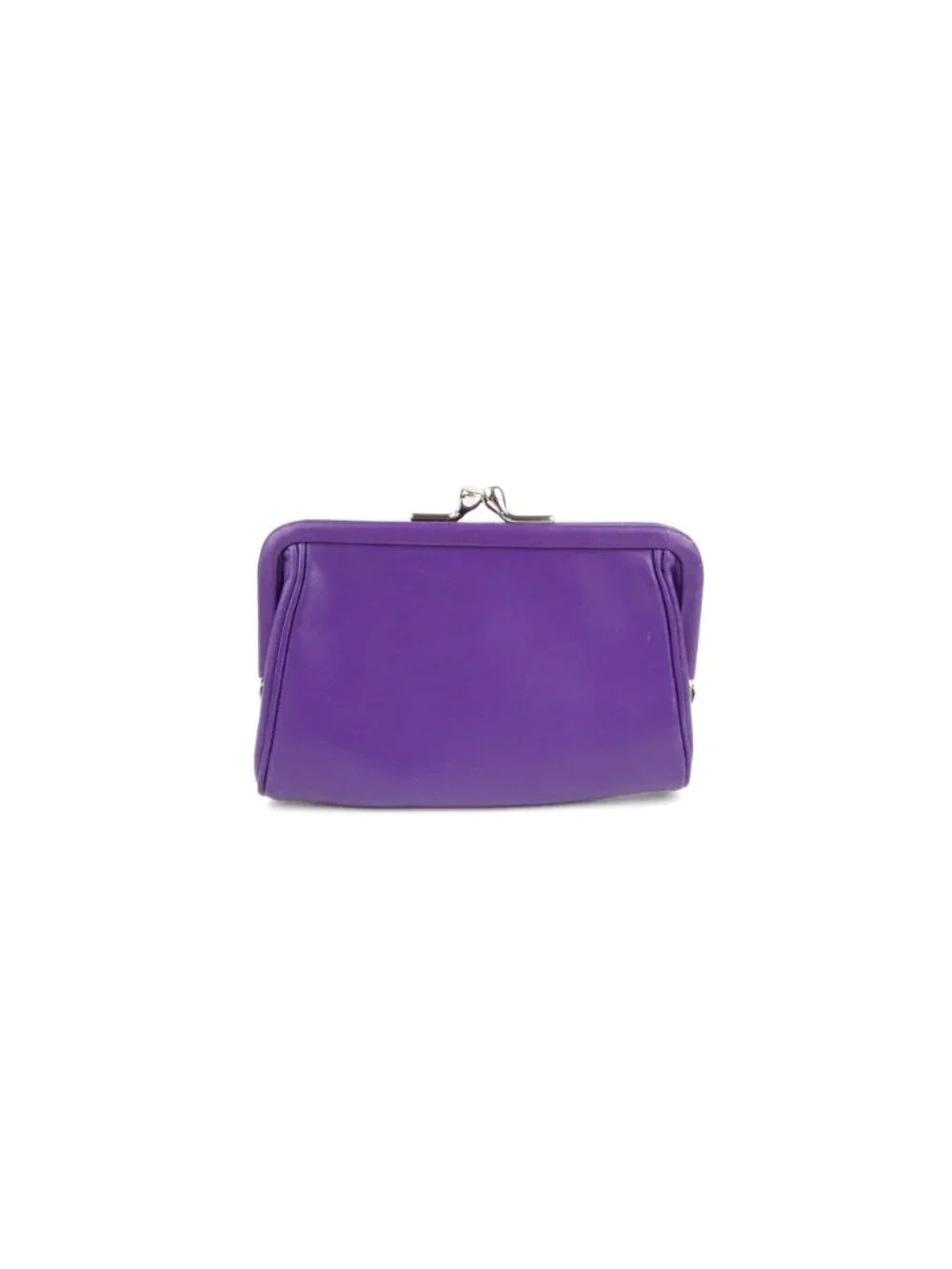 Fossil Purple Leather Kiss Lock Coin Purse - Picture 6 of 14